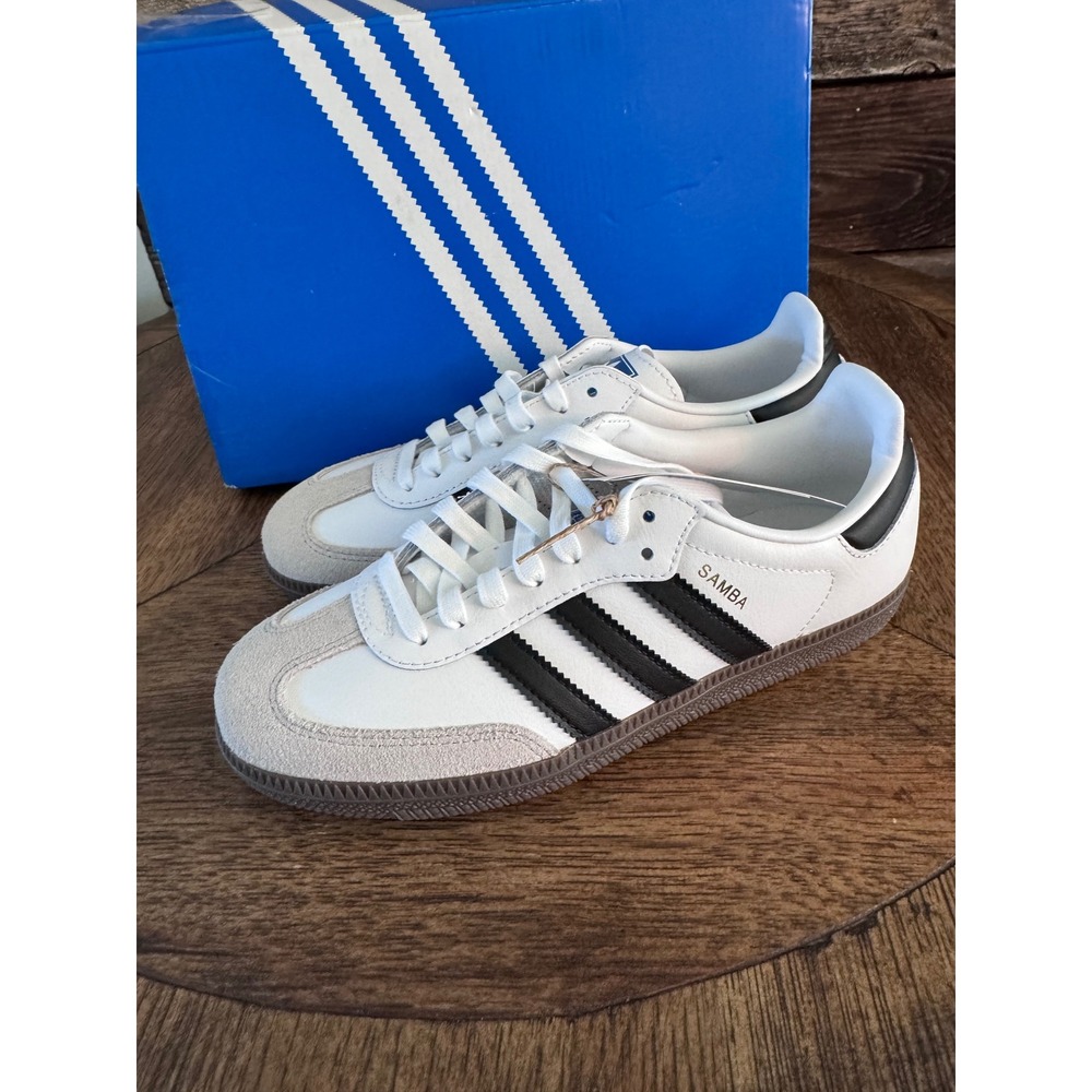 Adidas Samba OG J White Black Gum Kids Sneakers IE3675 Size 4.5Y shoes